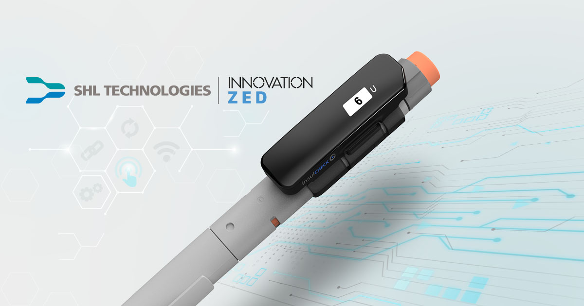 InsuckCheck DOSE connected pen injector add-on device with SHL Medical’s Penny pen injector 筆型注射器智慧連接配件